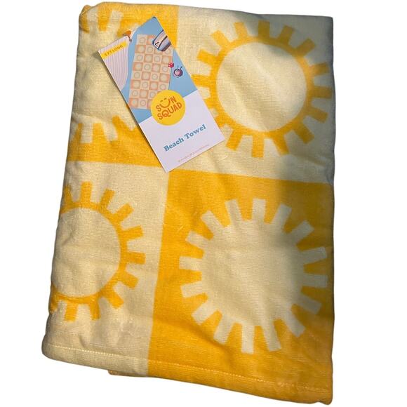 Sun Squad Other - SUN SQUAD New 32" x 62" Yellow Sunshine Cotton Beach Towel